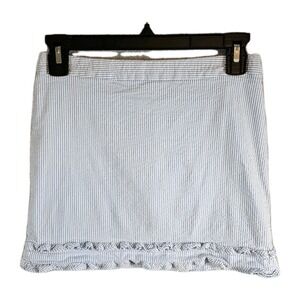 Vineyard Vines Seersucker Skort Skirt Classic Ruffle Striped Blue Girls' 12‎